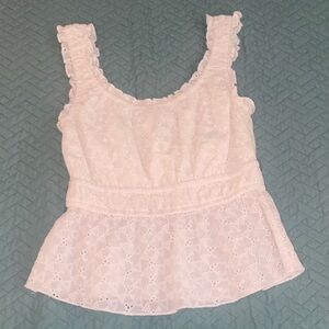 Kirious Los Ángeles White Eyelet Sleeveless Top XS